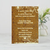 レザー&レース結婚式招待状 招待状 (スタンド正面)