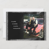 レザー＆レース オフビート バイク ウェディング 招待状 REO (裏面)