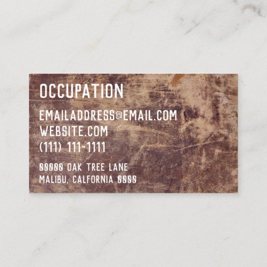 レザー 名刺 (裏面)