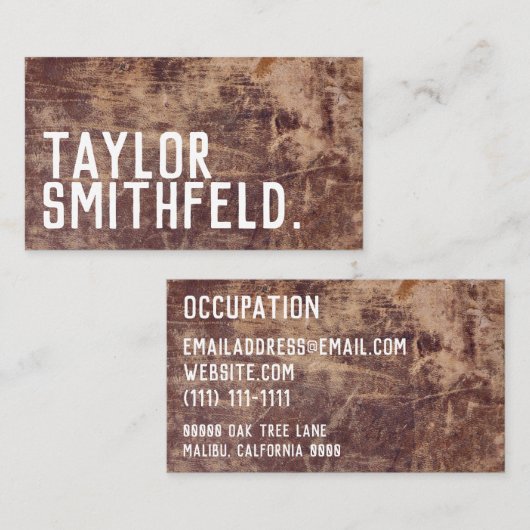 レザー 名刺 (正面/裏面)