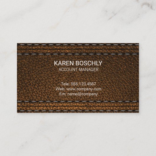 レザー 名刺 (裏面)