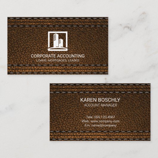 レザー 名刺 (正面/裏面)