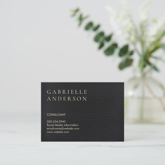 レザー | 役員 名刺 (スタンド正面)