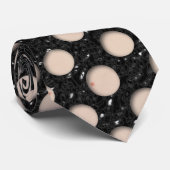 レザー(水玉模様穴付) ネクタイ (ロール)