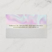 レザー |金属トリム | Pastel液体背景 名刺 (裏面)