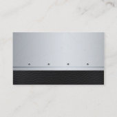 レザー |金属製リベットの背景 |エグゼクティブ 名刺 (裏面)