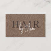 レザーQRコード ヘアスタイリスト 名刺 (正面)