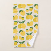 レシトロンス01レトロレモン抽象芸術レモン バスタオルセット (ハンドタオル)