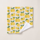 レシトロンス01レトロレモン抽象芸術レモン バスタオルセット (ウォッシュタオル)