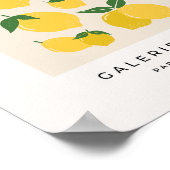 レシトロンス01レトロレモン抽象芸術レモン ポスター (角)