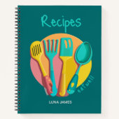 レシピお気に入りの仕訳帳 ノートブック (正面)