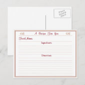 レシピかわいらしはがき ポストカード (正面/裏面)