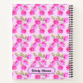 レシピかわいらしジャーナル。ピンク色の花 | フローラ ノートブック (裏面)