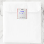 レシピこの本は蔵書票シール スクエアシール (バッグ)