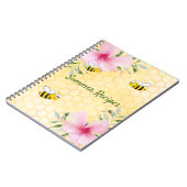 レシピでこぼこ蜂イエローハニカムピンクフローラ ノートブック (左側)