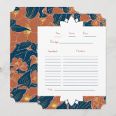 レシピとメモリーズ秋季フローラフラットレシピ (正面/裏面)