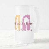 レシピとロイすり曇りガラスのマグカップ フロストグラスビールジョッキ (正面右)