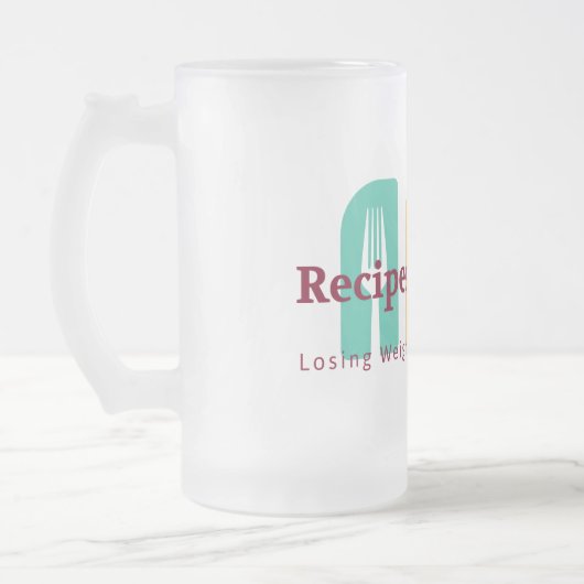 レシピとロイすり曇りガラスのマグカップ フロストグラスビールジョッキ (左)