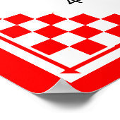 レシピに相当するヘルパー赤白チェック済みポスター ポスター (角)