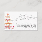 レシピのための花嫁パテルズとプロセッコブライダル エンクロージャーカード (正面)