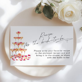 レシピのための花嫁パテルズとプロセッコブライダル エンクロージャーカード