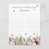 レシピのための花嫁フローラ&バタフライ ポストカード (正面)