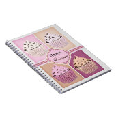 レシピのカップケーキのノート ノートブック (右側)