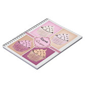 レシピのカップケーキのノート ノートブック (左側)