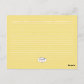 レシピのカードパン天国イエロー ポストカード (裏面)