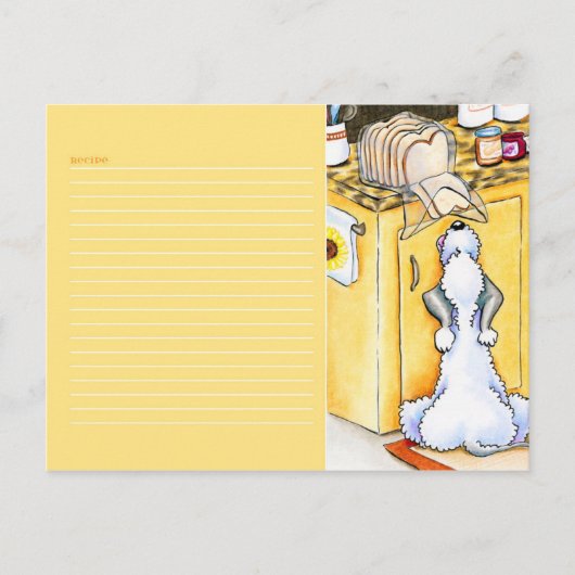 レシピのカードパン天国イエロー ポストカード (正面)