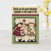 レシピのグリーティングカード カード (黄色い花)