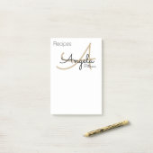 レシピのシェフモノグラムのノート ポストイット (デスク上)