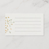 レシピのブライダルシャワーダシー山花の要求 名刺 (裏面)