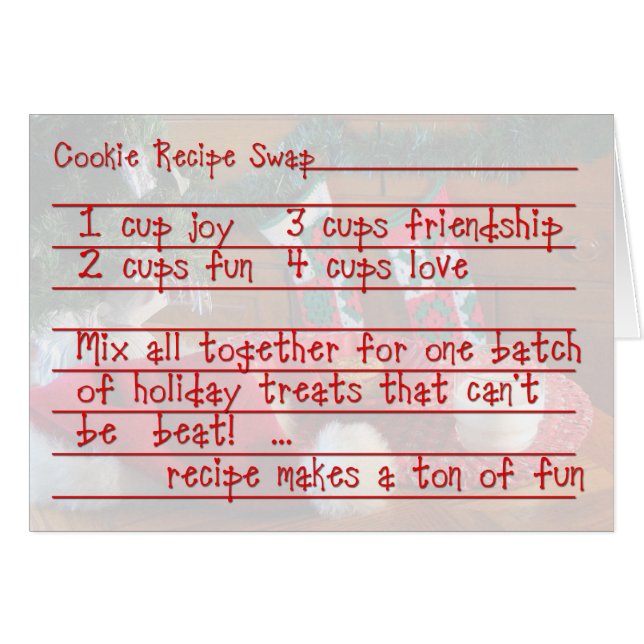 レシピの交換の招待状 (正面横)