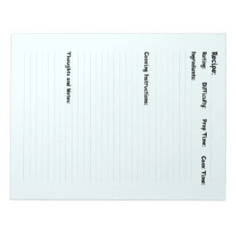 レシピの作った家族のための本 ノートパッド