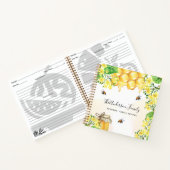 レシピの可憐なミツバチ蜂蜜の黄色花模様夏 ノートブック (内部)