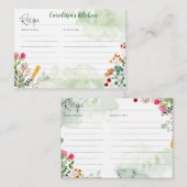 レシピの水彩の野草を取り入れたカード エンクロージャーカード (正面/裏面)