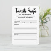 レシピの花嫁ブライダルシャワーレシピカード 招待状 (スタンド正面)