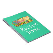 レシピの食糧潜水艦サンドイッチ食糧芸術 ノートブック (右側)