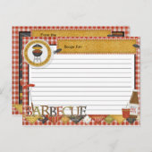 レシピはがきが燃え上がるバーベキューグリル ポストカード (正面/裏面)