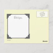 レシピはがき – レトロイエローストーブ ポストカード (裏面)