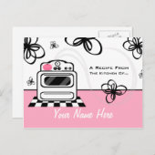 レシピはがき – レトロストーブピモダンンクキッチン ポストカード (正面/裏面)