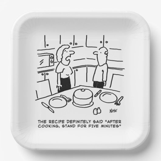 レシピはスタンドの後に料理 ペーパープレート (正面)