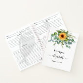 レシピひまわりユーカリ緑のスクリプト名 ノートブック (内部)