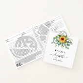 レシピひまわりユーカリ緑のスクリプト名 ノートブック (内部)