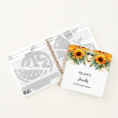 レシピひまわり水色名 ノートブック (内部)