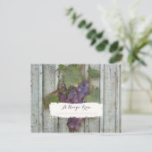 レシピへ共有ブライダルシャワーワインヴィネヤードブドウ ポストカード (スタンド正面)