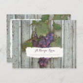 レシピへ共有ブライダルシャワーワインヴィネヤードブドウ ポストカード (正面/裏面)