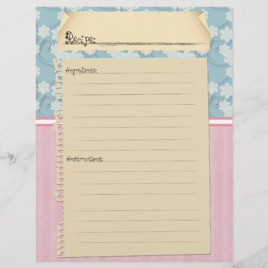 レシピインサート(前後のプリント) (正面)