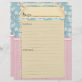 レシピインサート(前後のプリント) (正面/裏面)